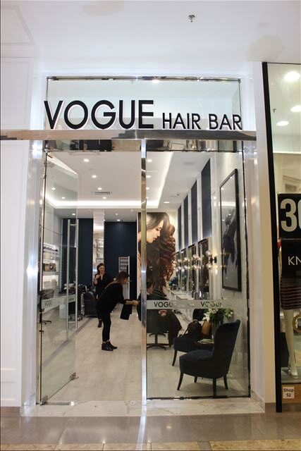 Vogue Hair Bar shopfront with interior lighting by Flowsmart Electrical